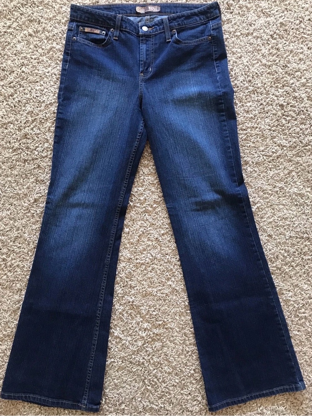 LEI womens bootcut jeans size 11 dark wash juniors